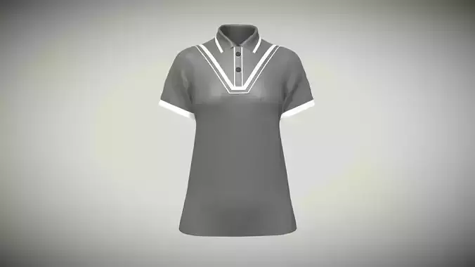 Ladies Polo Tops V2 In Low Poly