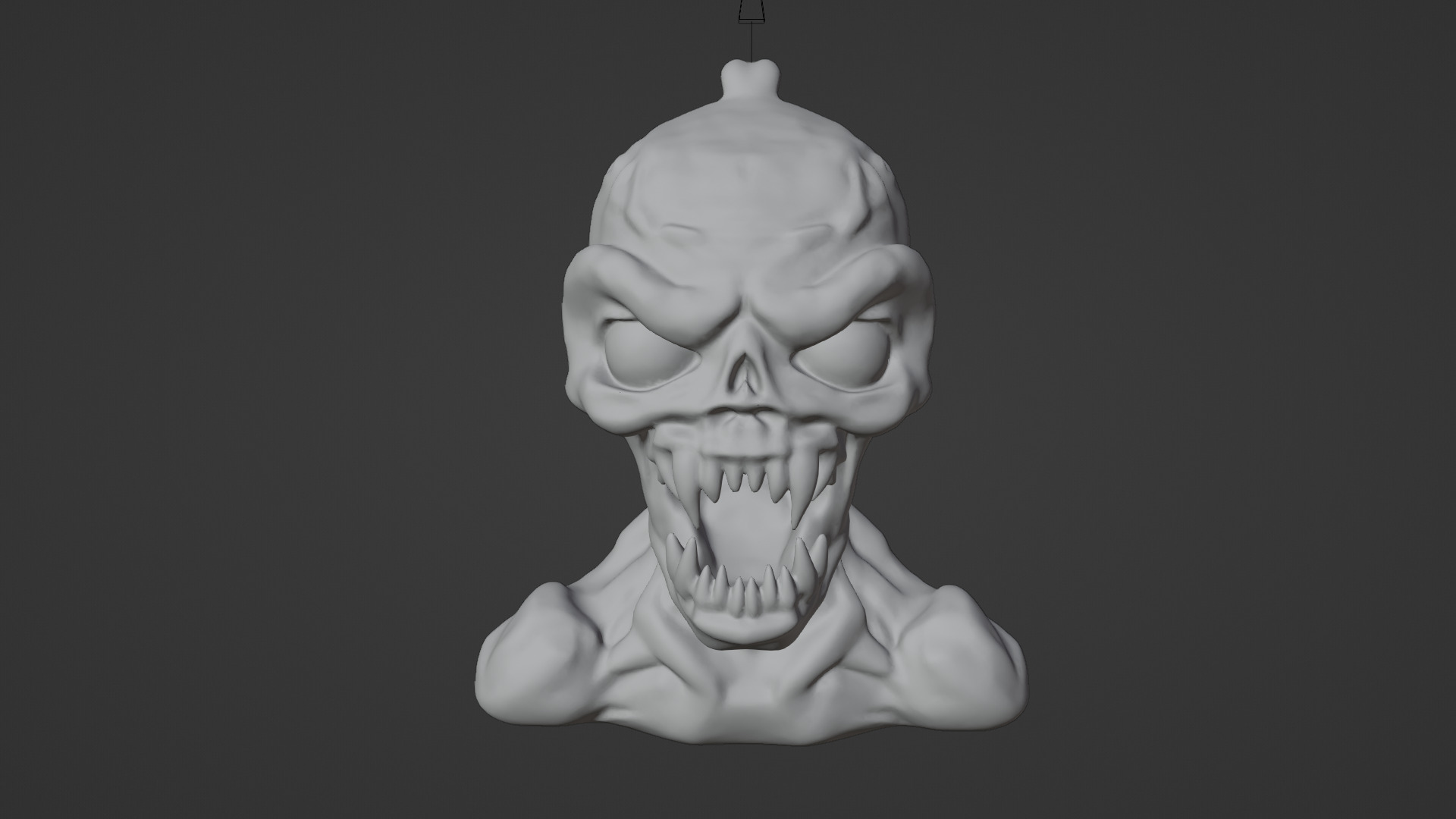monster head Low-poly 3D model_6