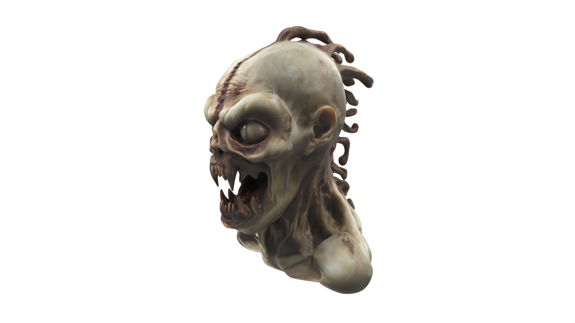 monster head Low-poly 3D model_5