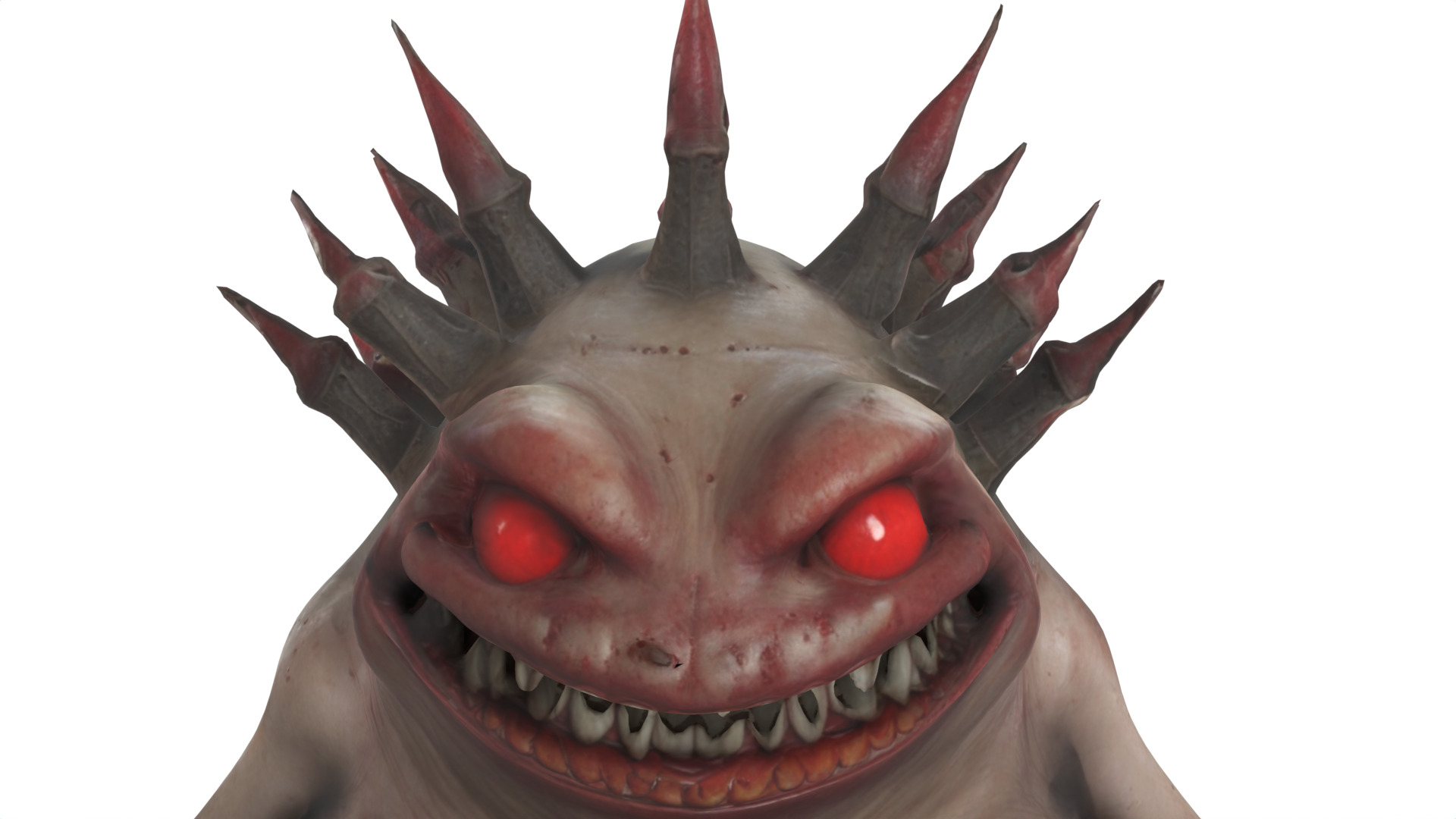 monster with sharp spikes Low-poly 3D model_8