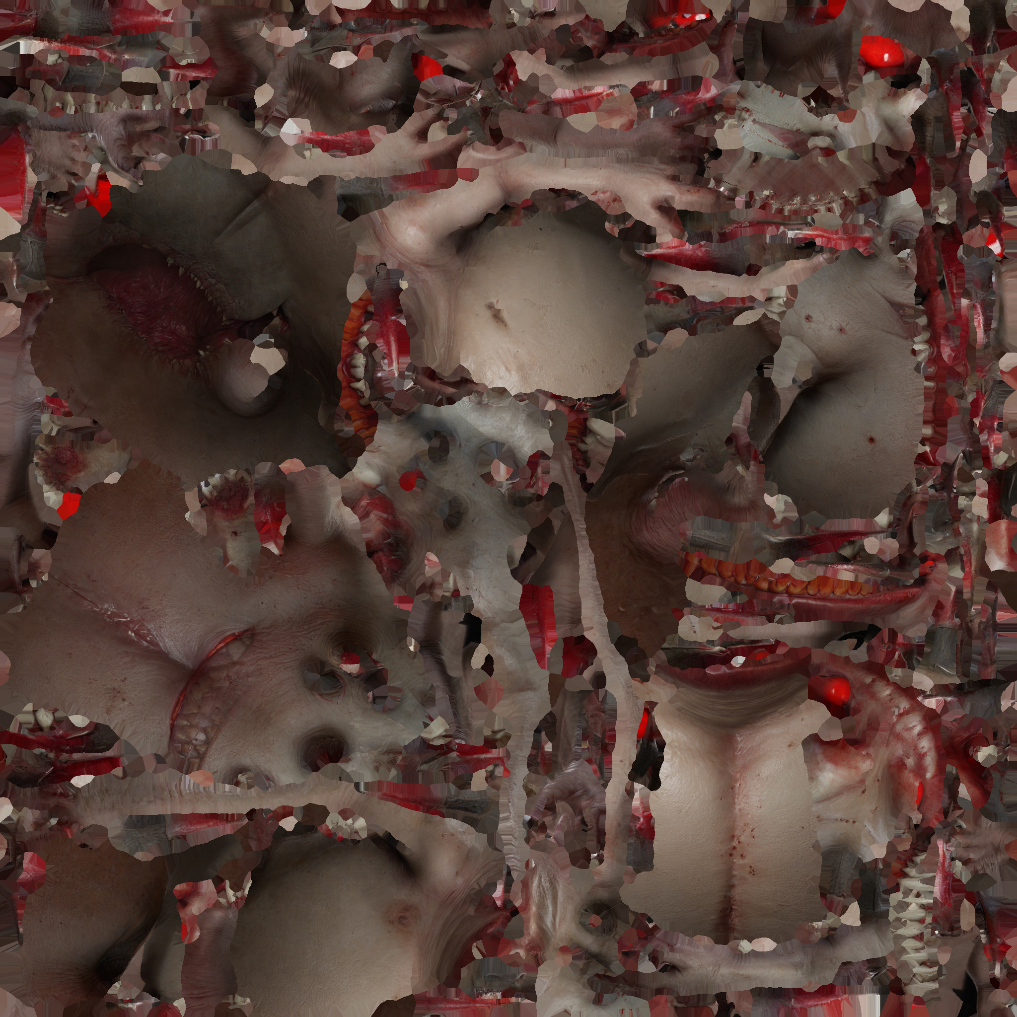 monster with sharp spikes Low-poly 3D model_9