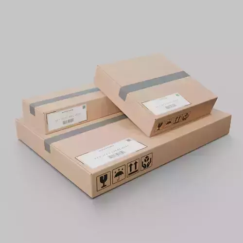 Compact Cardboard Box Pack - Rigged and Customizable 3D Model Collection