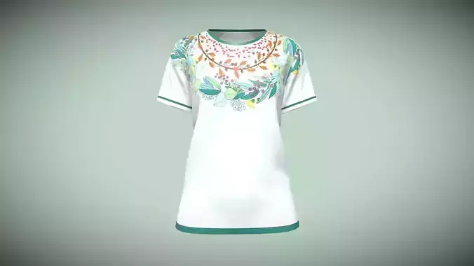 Ladies Print Tops V2 In Low Poly