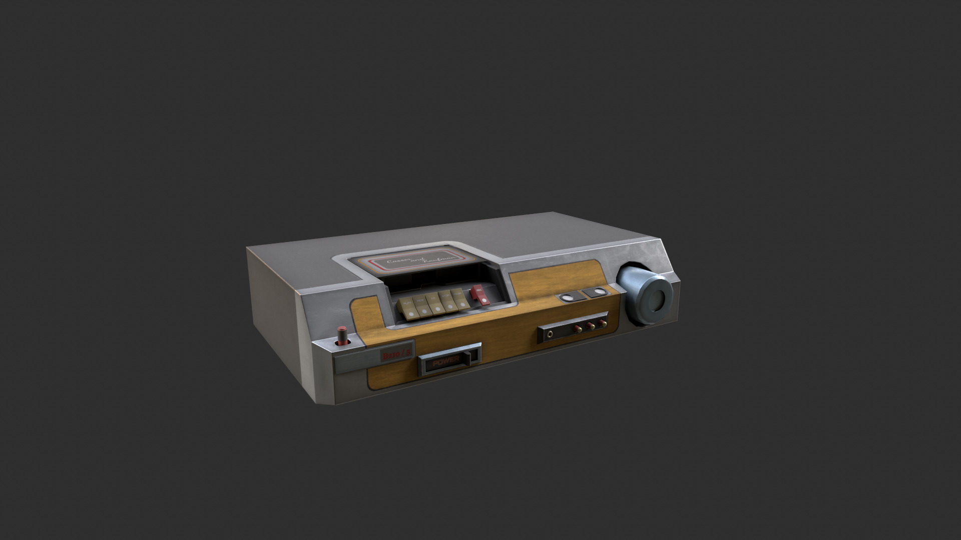 Cassette player Low-poly 3D model_2