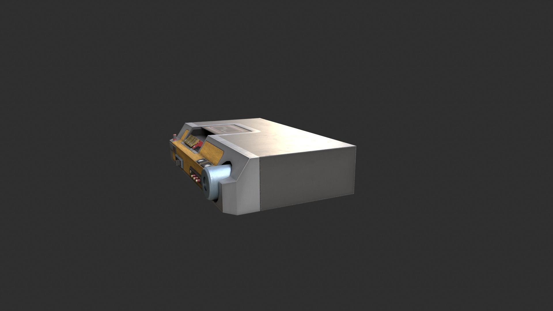 Cassette player Low-poly 3D model_4