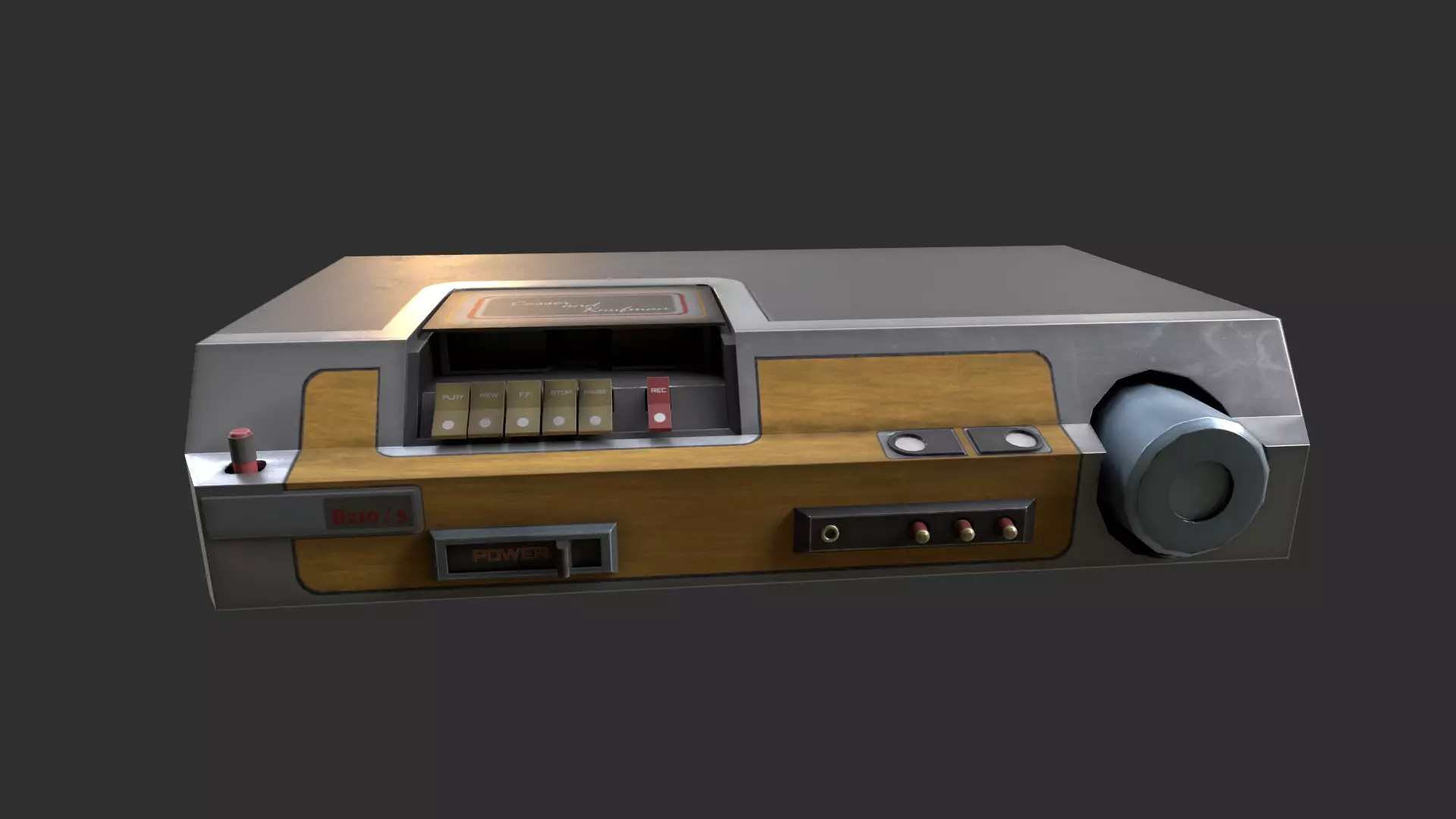 Cassette player Low-poly 3D model_0