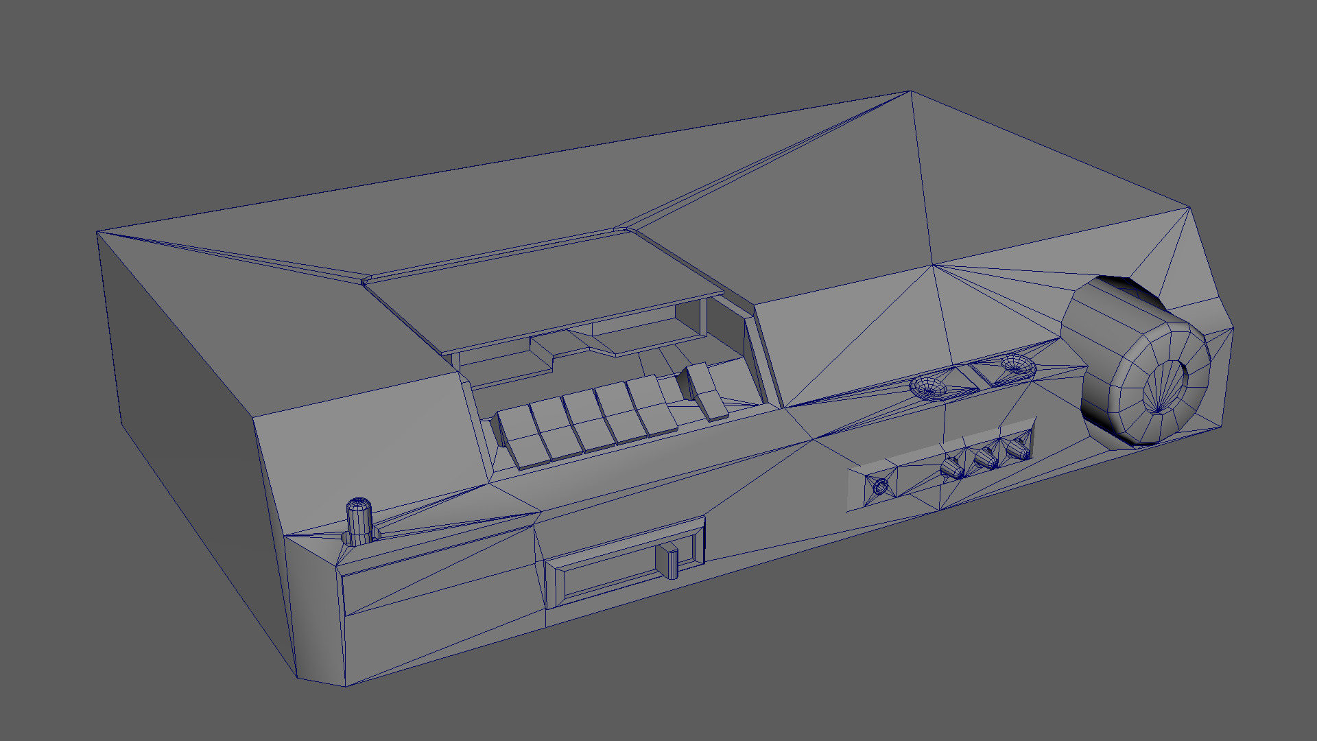 Cassette player Low-poly 3D model_7