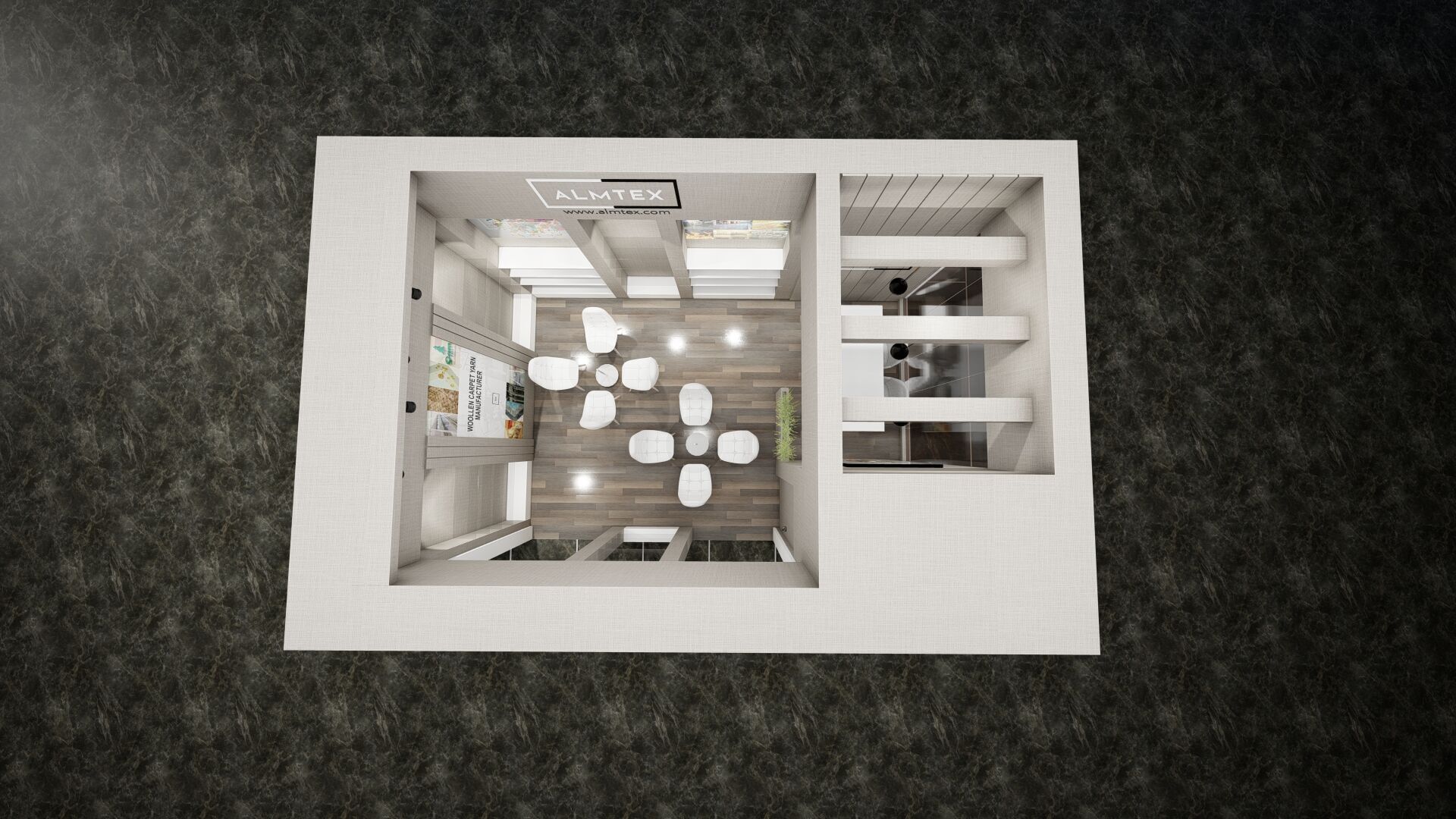 6x5 Exhibition Booth 3D model_1