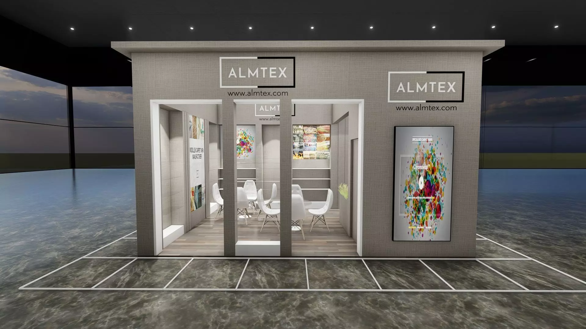 6x5 Exhibition Booth 3D model_0