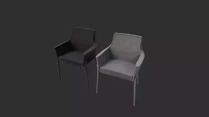 Comfy chair  Low-poly 3D model