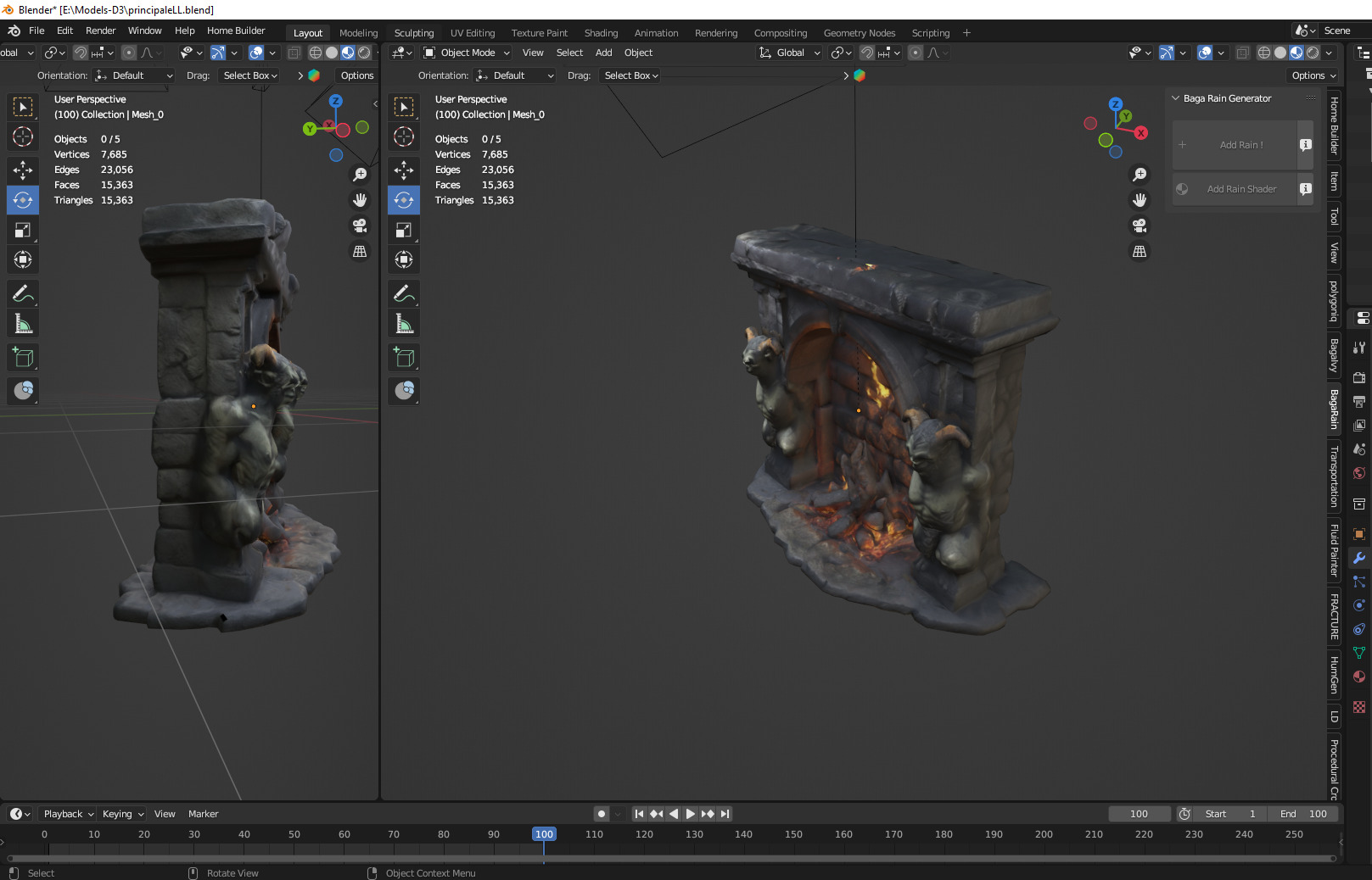 Evil heater Low-poly 3D model_2