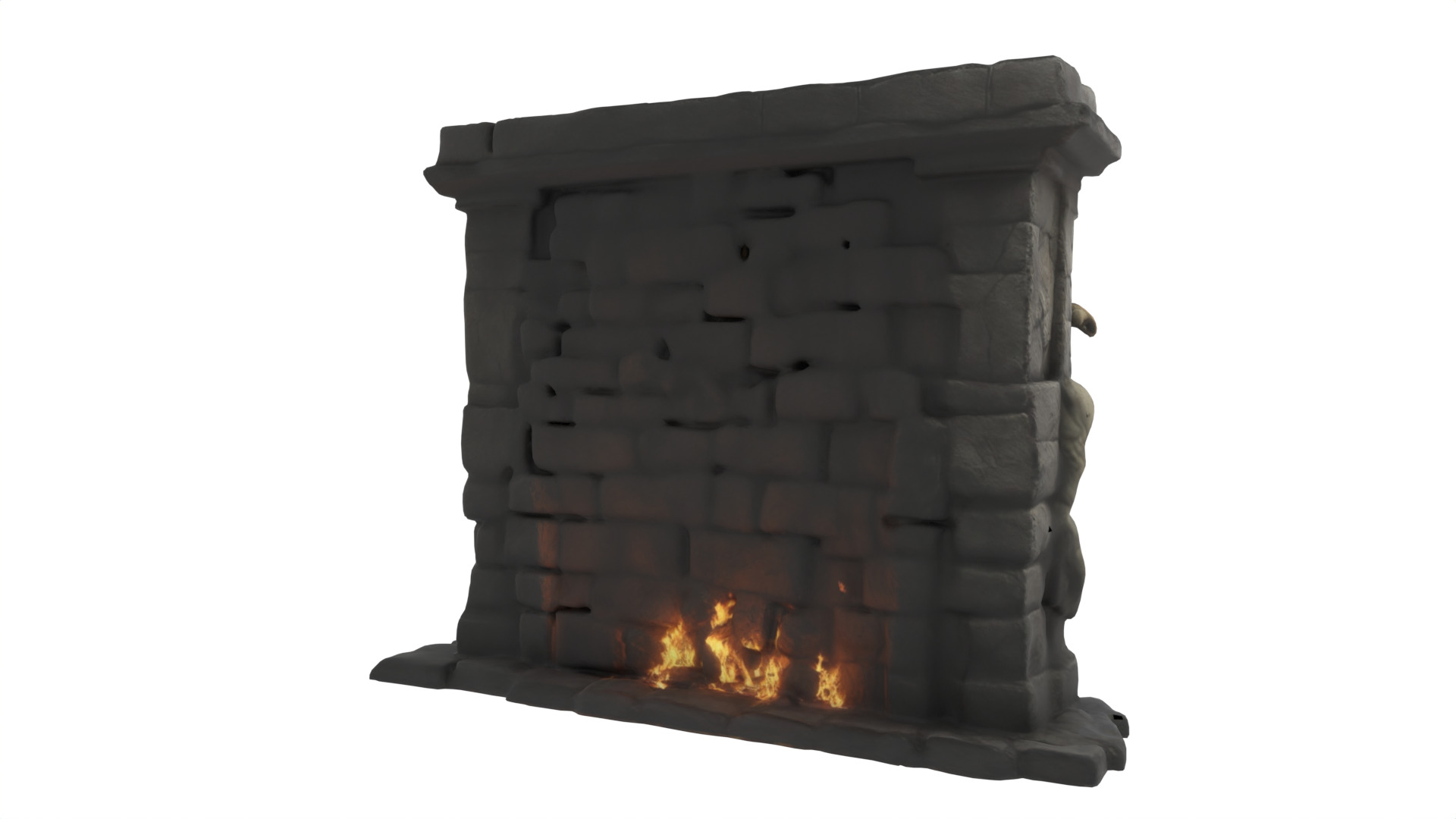 Evil heater Low-poly 3D model_5