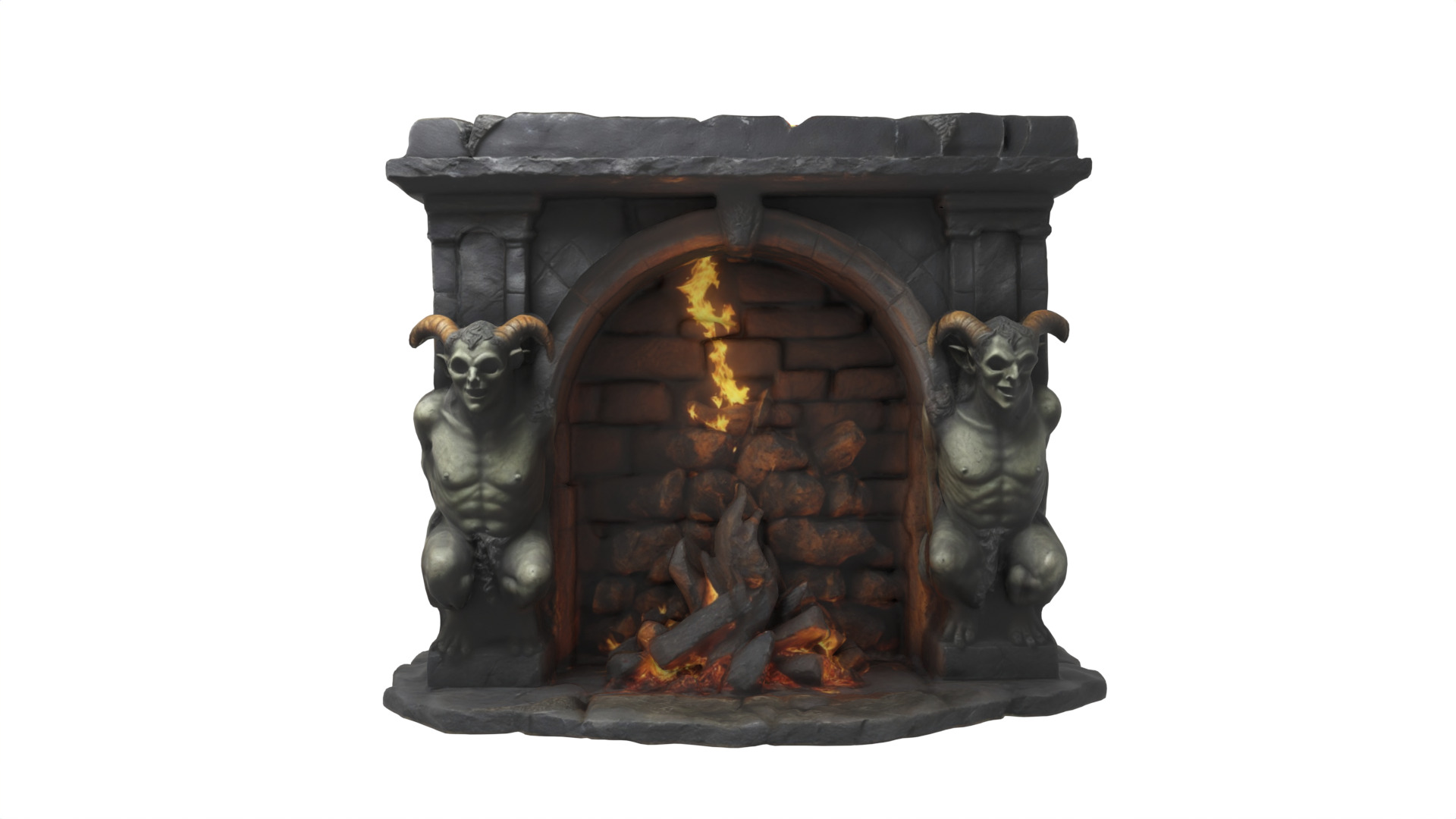 Evil heater Low-poly 3D model_3
