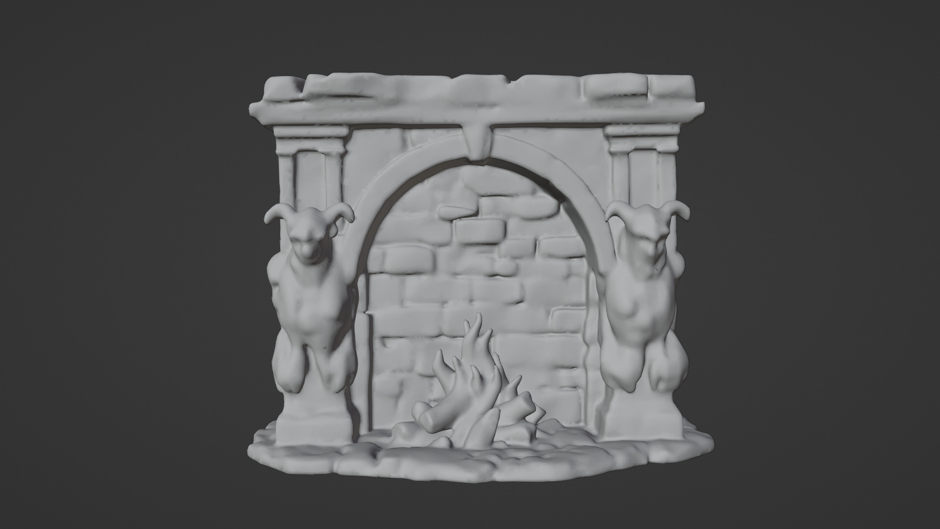 Evil heater Low-poly 3D model_6