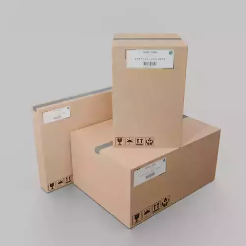 Multi-Size Cardboard Box Bundle - Rigged and Customizable 3D Model Collection