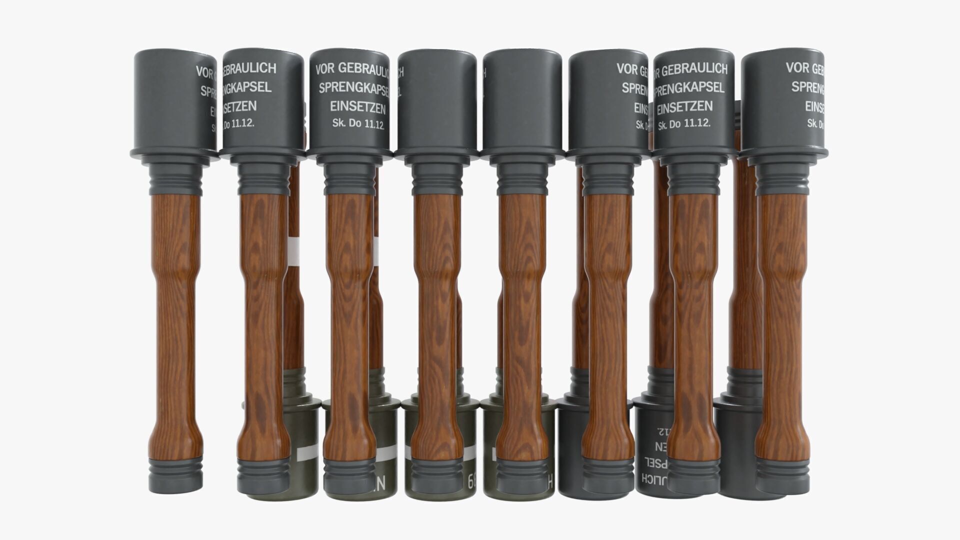 Grenade Case WW2 Low-poly 3D model_5