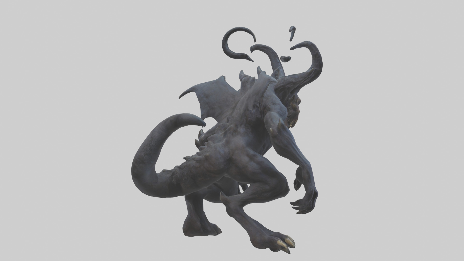 Nightmare beast model Low-poly 3D model_2
