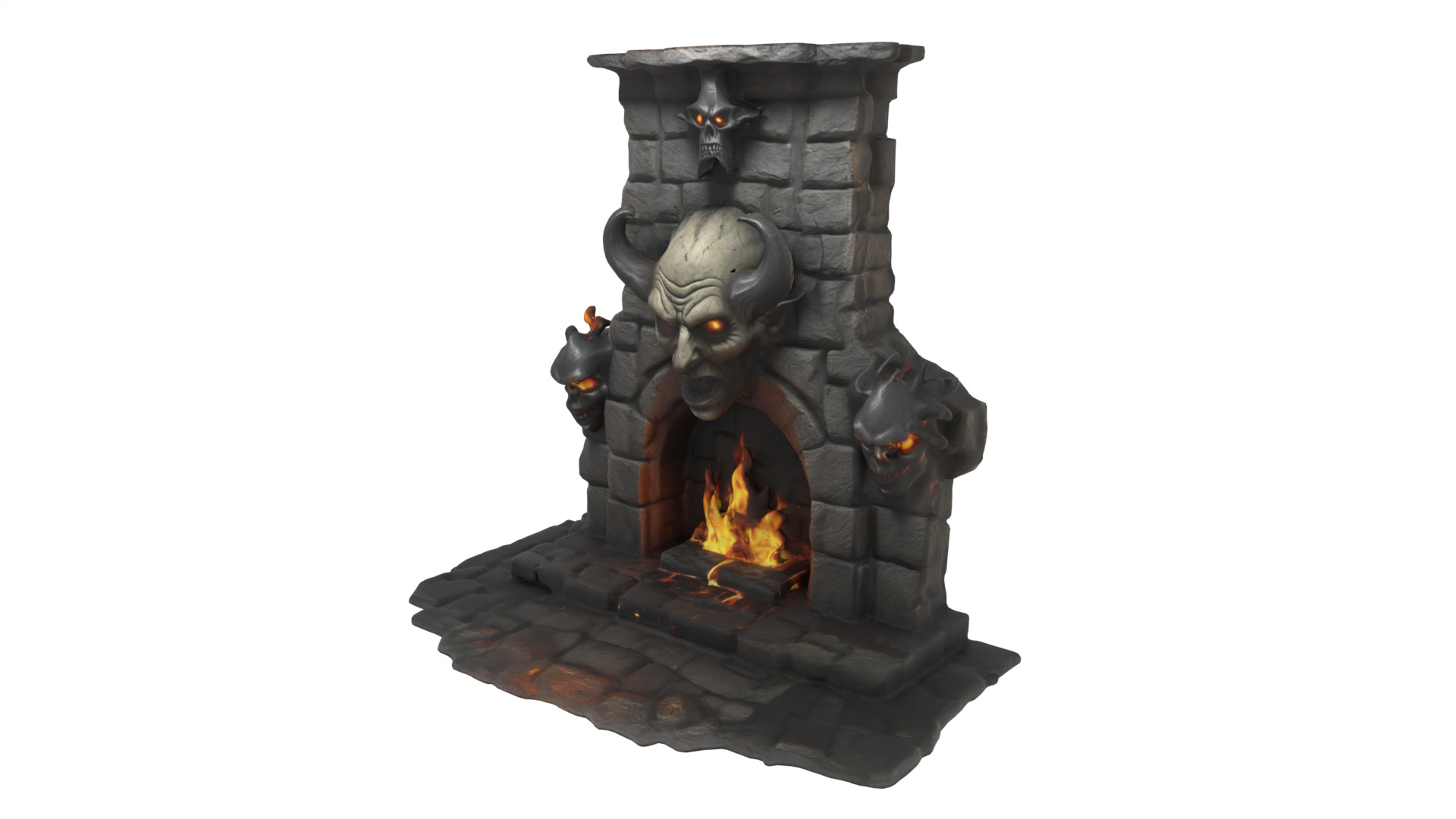 Evil  heater 06 Low-poly 3D model_3