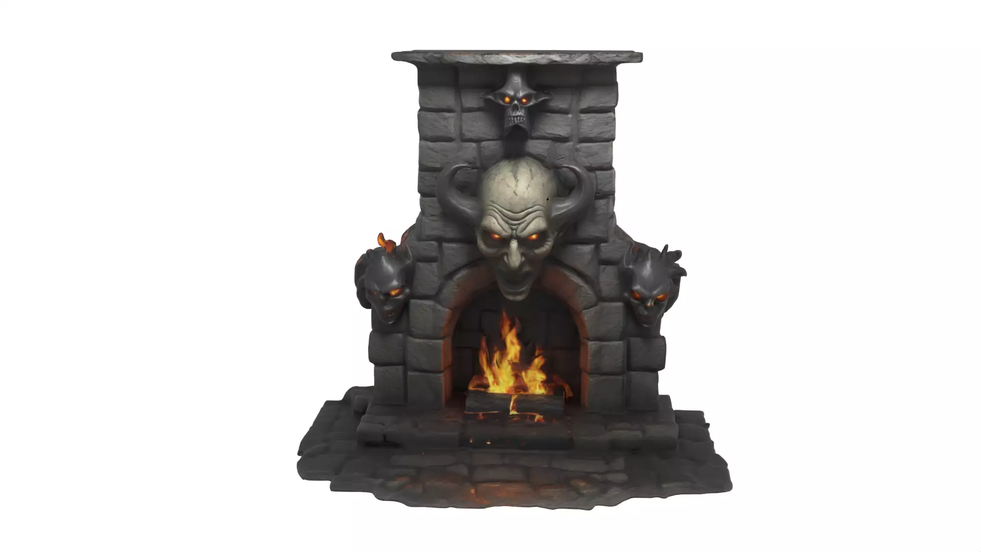 Evil  heater 06 Low-poly 3D model_0