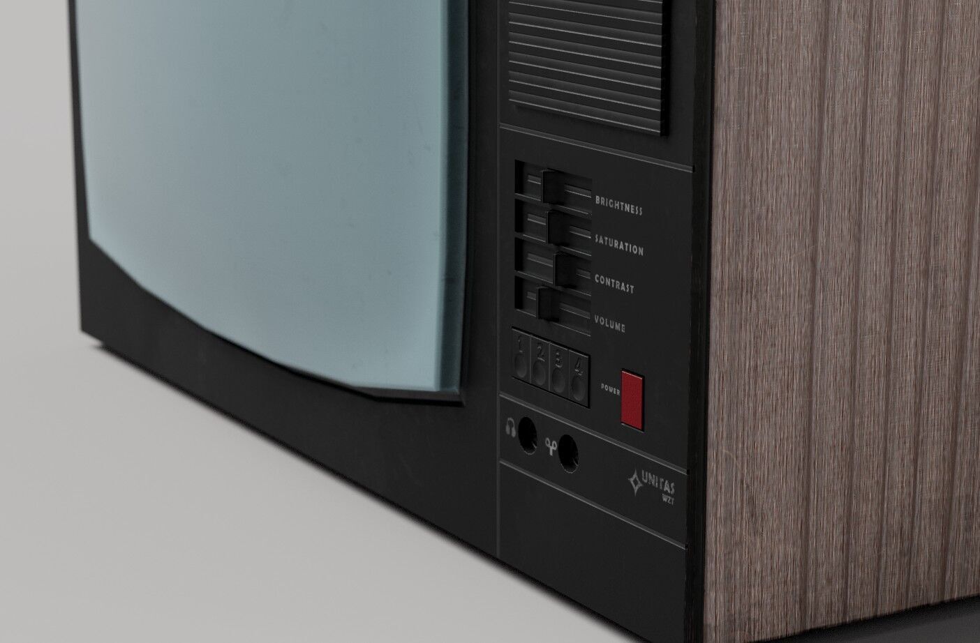 Retro Analog TV - Eastern European style Game Ready Low-poly 3D model_3