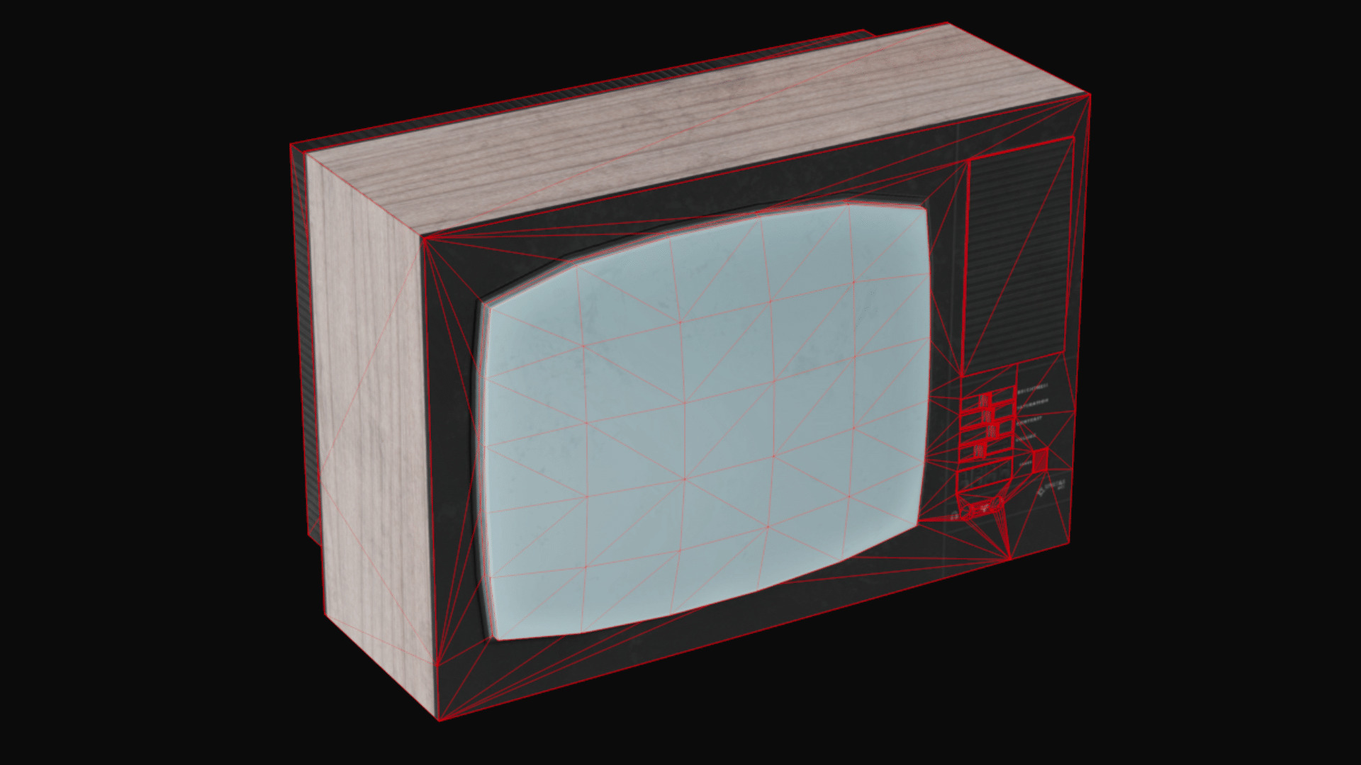 Retro Analog TV - Eastern European style Game Ready Low-poly 3D model_5