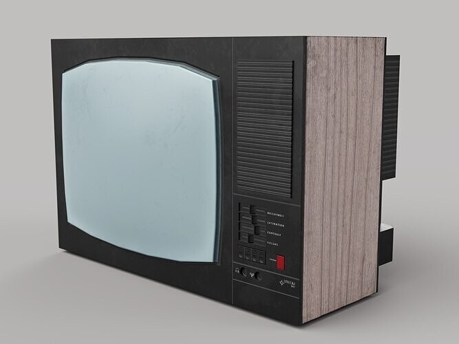 Retro Analog TV - Eastern European style Game Ready Low-poly 3D model
