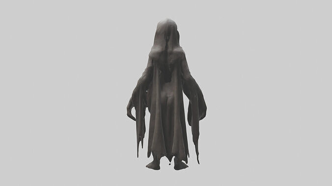 Nightmarish figure model Low-poly 3D model