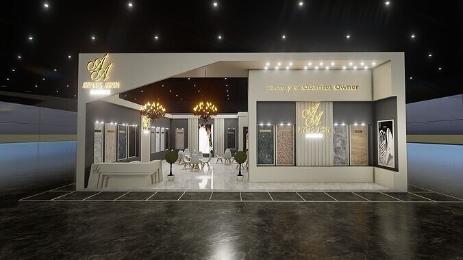 12x15 Exhibition Stand  3D model