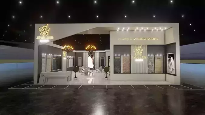 12x15 Exhibition Stand  3D model