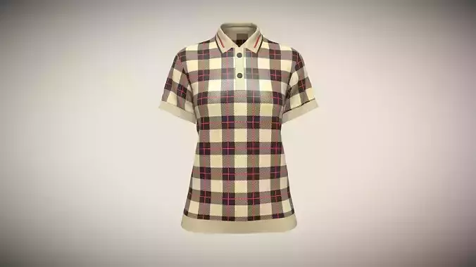 Ladies Printed Polos V3 In Low Poly