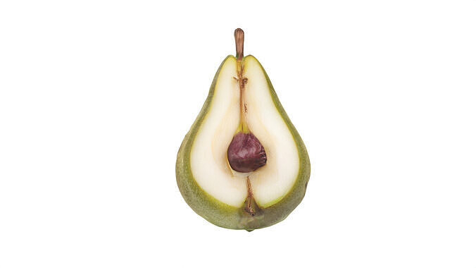 half pear Low-poly 3D model 3