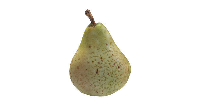 half pear Low-poly 3D model 4