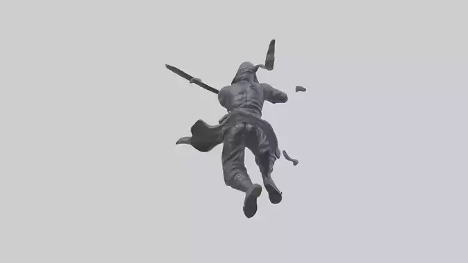 Ninja in Motion statue model