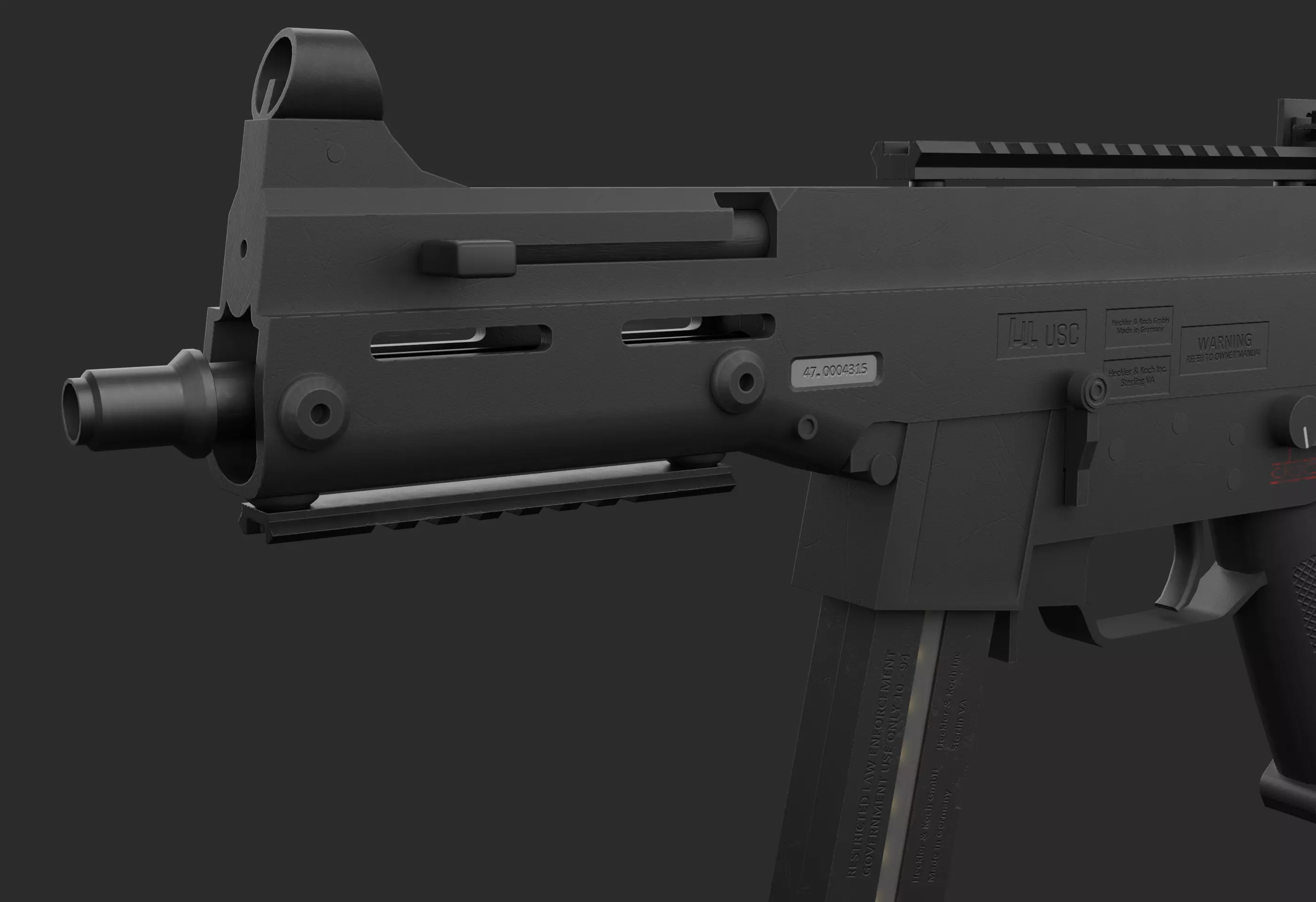 HK UMP - Game Ready Low-poly 3D model_0