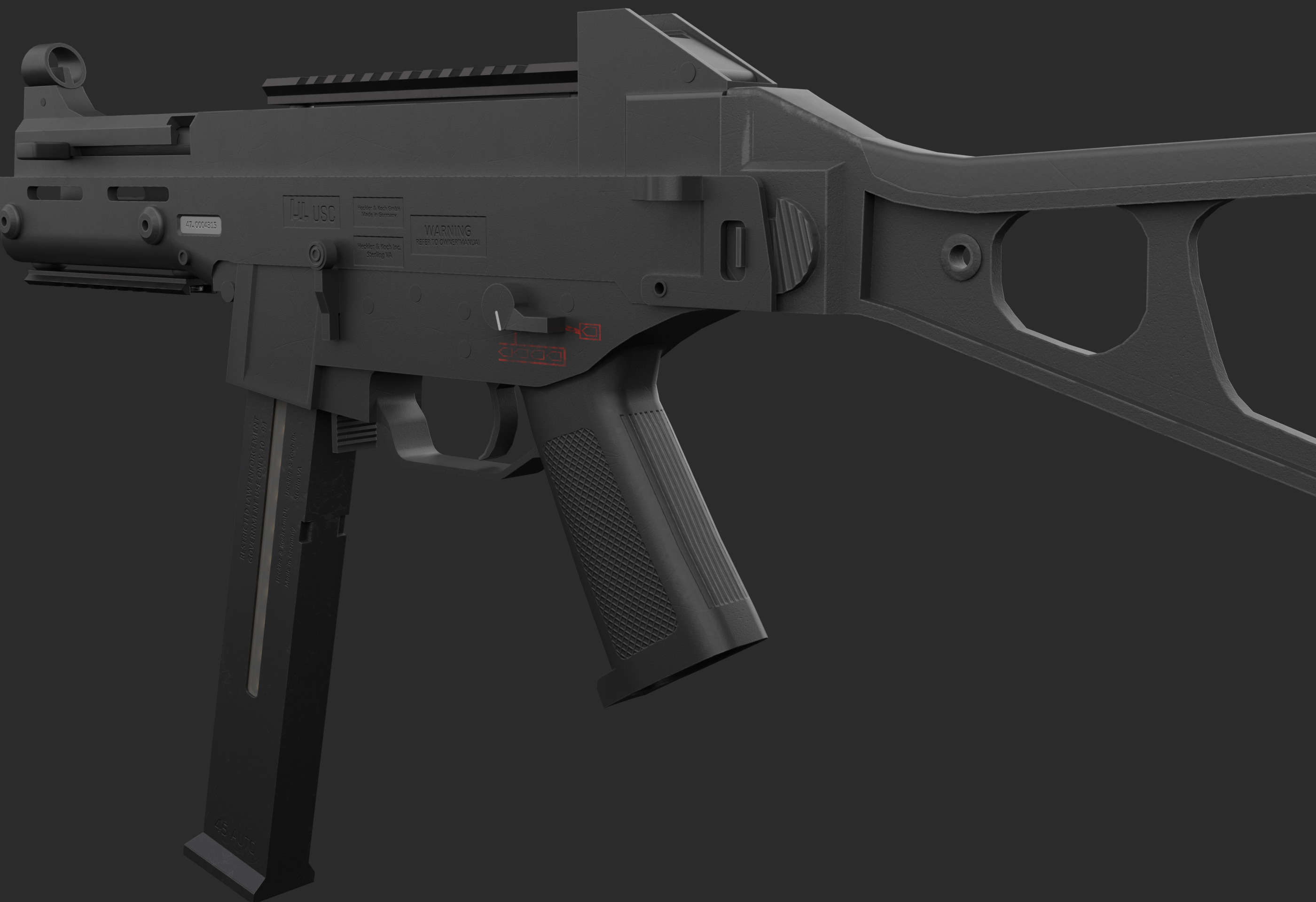 HK UMP - Game Ready Low-poly 3D model_1