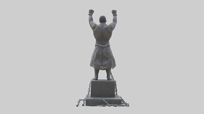 No More Chains statue model Low-poly 3D model