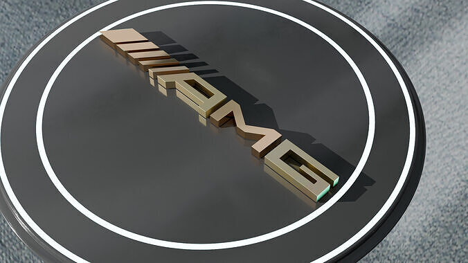 3D AMG Logo Emblem High-Quality Automotive Badge Low-poly 3D model