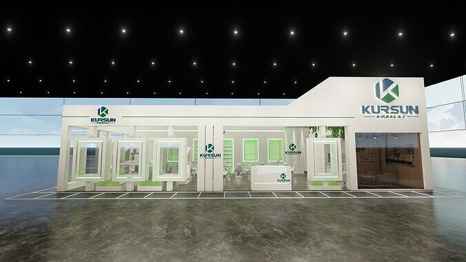 16x6 Exhibition Stand 3D model