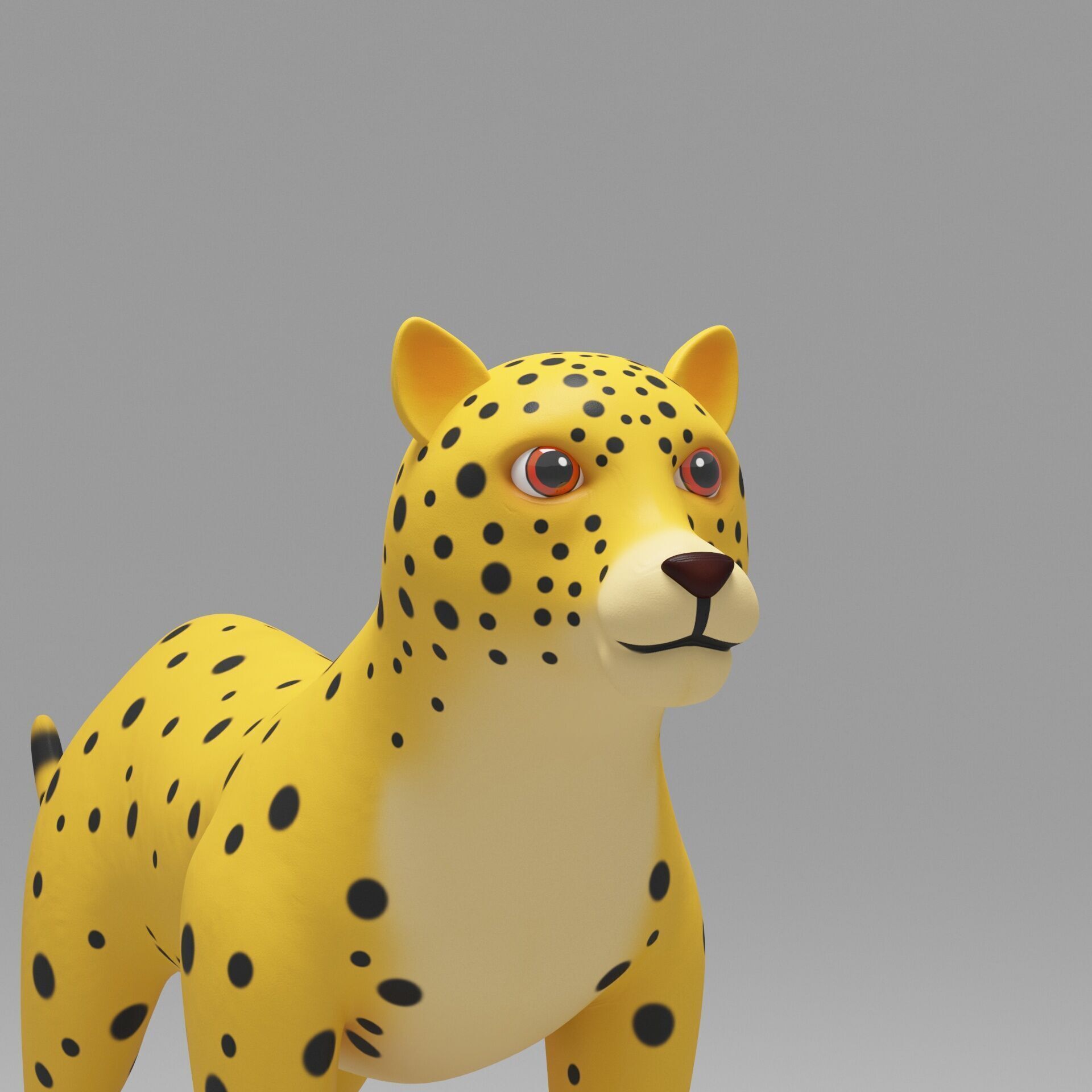 Leopard Cartoon 3D model_8