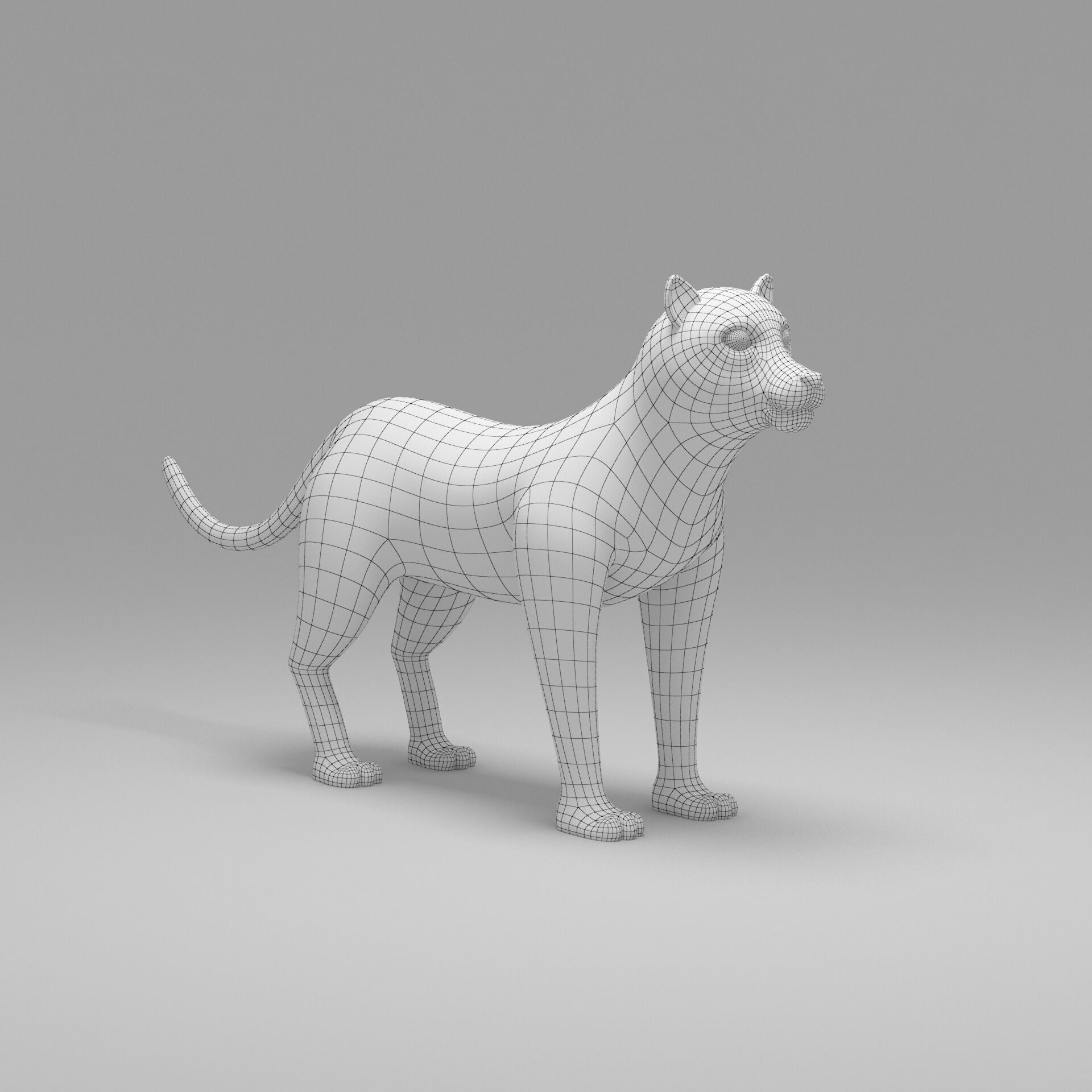 Leopard Cartoon 3D model_9