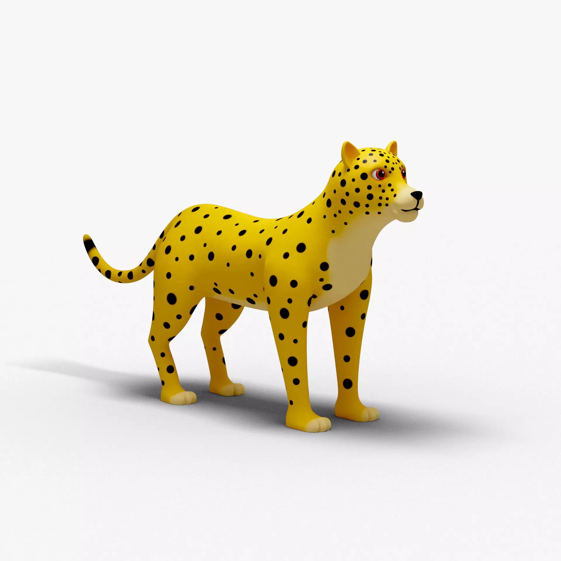 Leopard Cartoon 3D model_0
