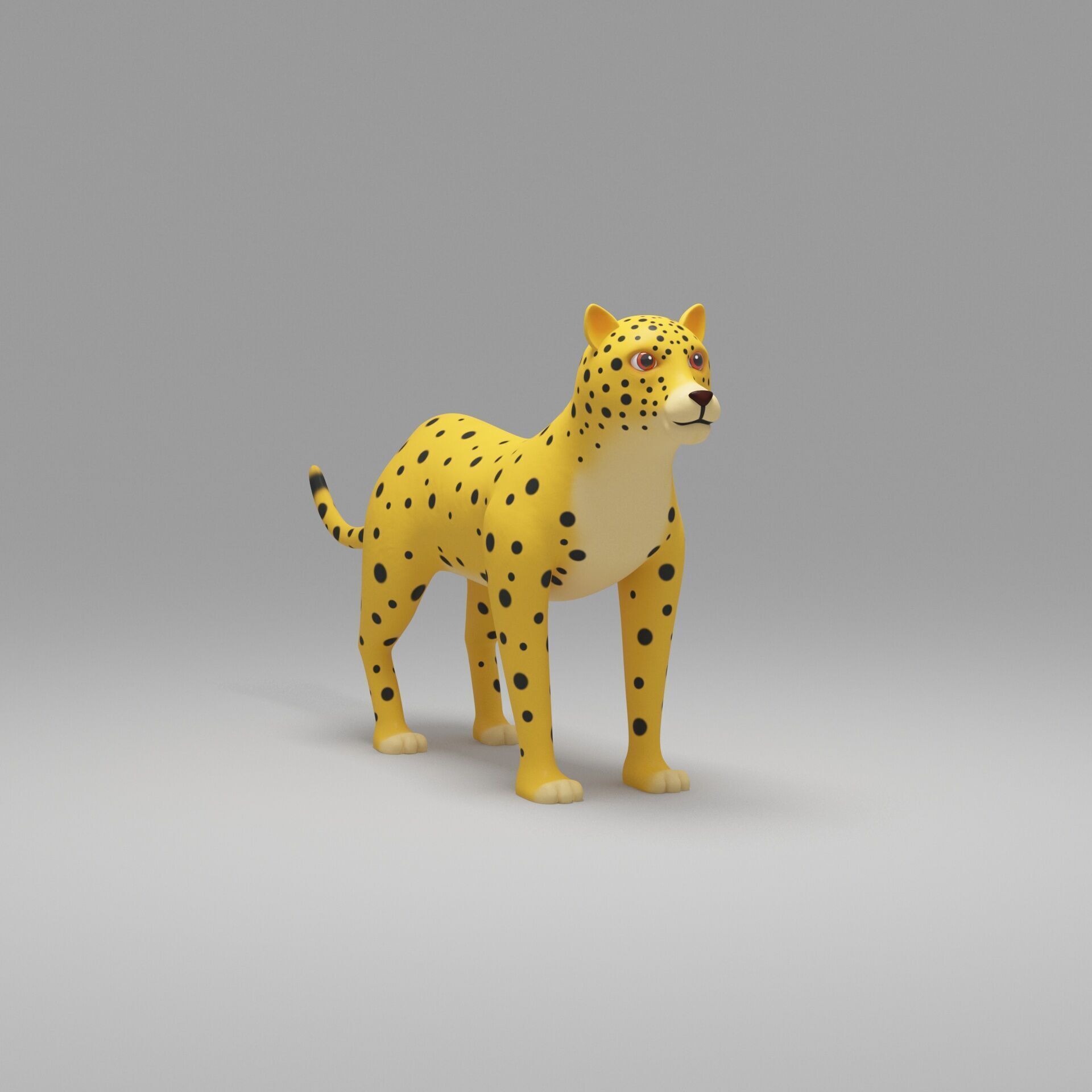 Leopard Cartoon 3D model_2