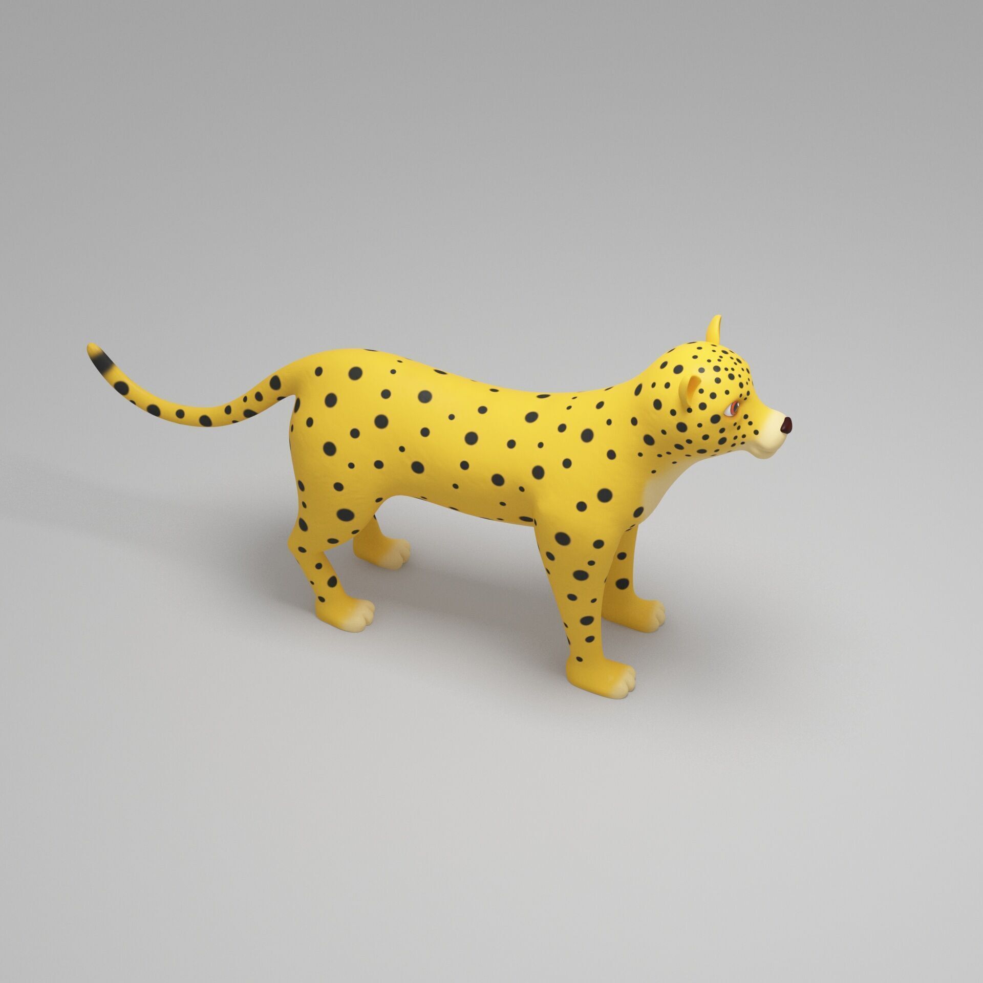 Leopard Cartoon 3D model_7