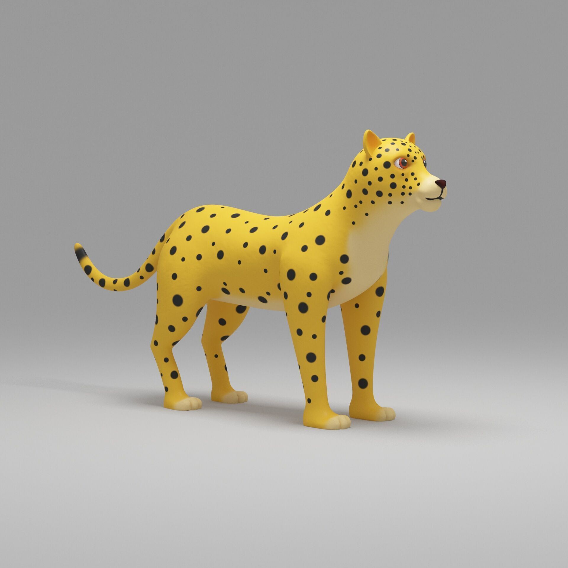 Leopard Cartoon 3D model_1