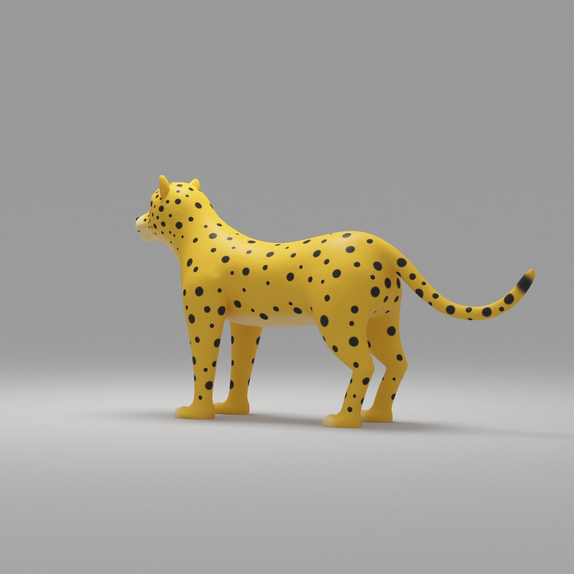 Leopard Cartoon 3D model_5