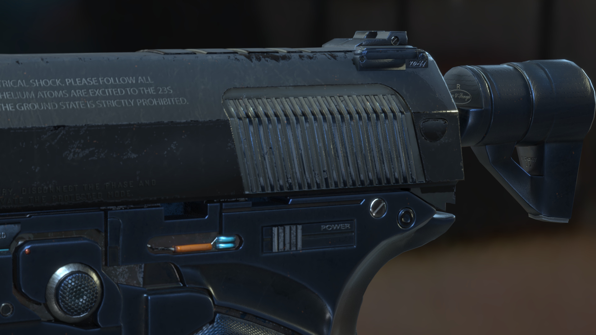 Concept Sci-fi pistol Low-poly 3D model Low-poly 3D model_12