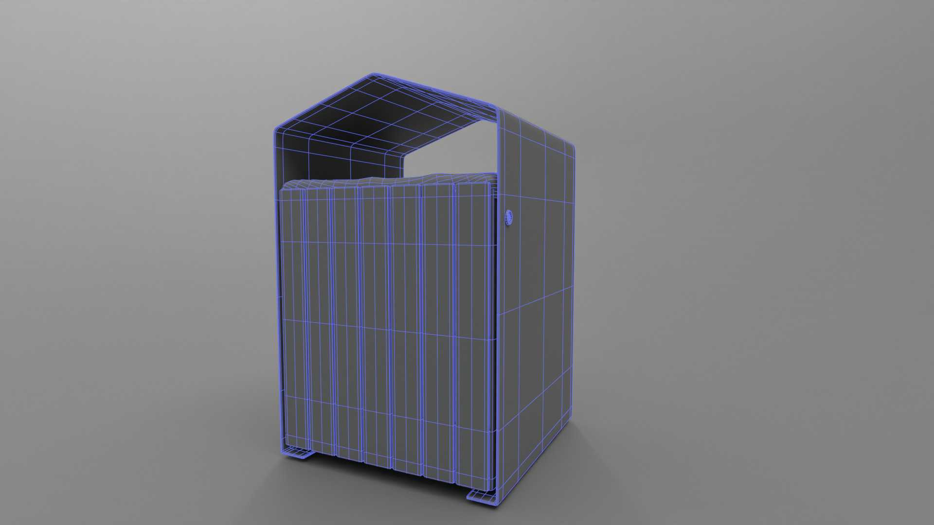 Modern Timber Street bin Vol 03 Game Ready PBR Low-poly 3Dmodel Low-poly 3D model_7