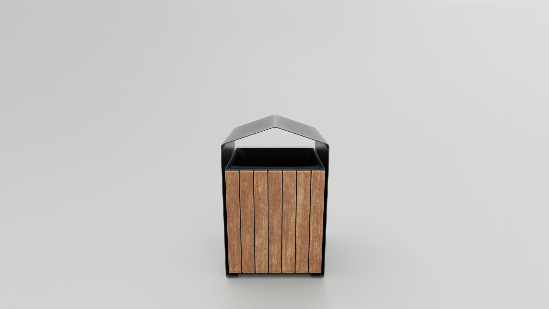 Modern Timber Street bin Vol 03 Game Ready PBR Low-poly 3Dmodel Low-poly 3D model_5
