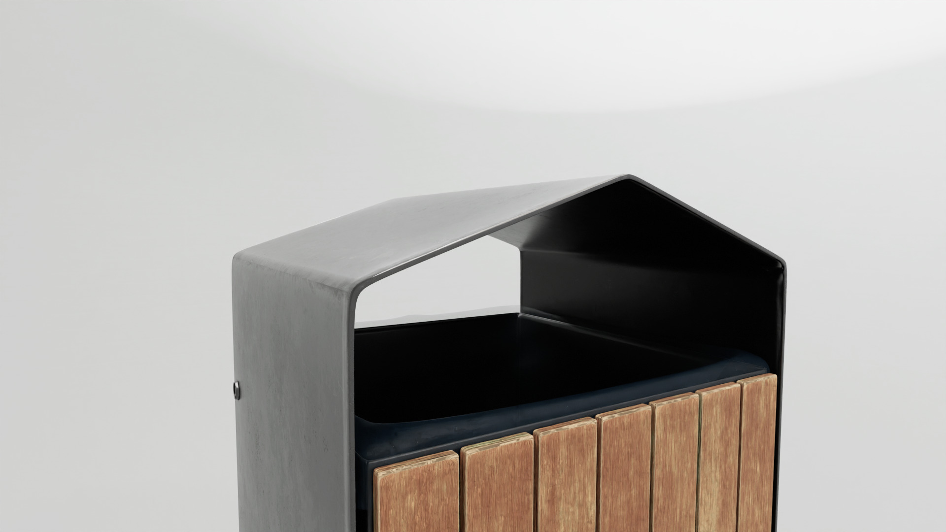 Modern Timber Street bin Vol 03 Game Ready PBR Low-poly 3Dmodel Low-poly 3D model_4