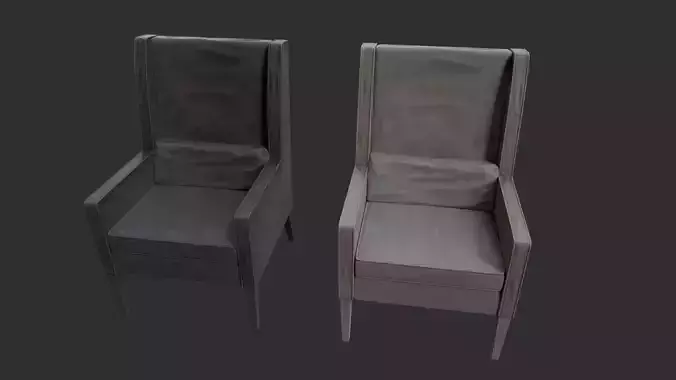 Comfy chair Low-poly 3D model